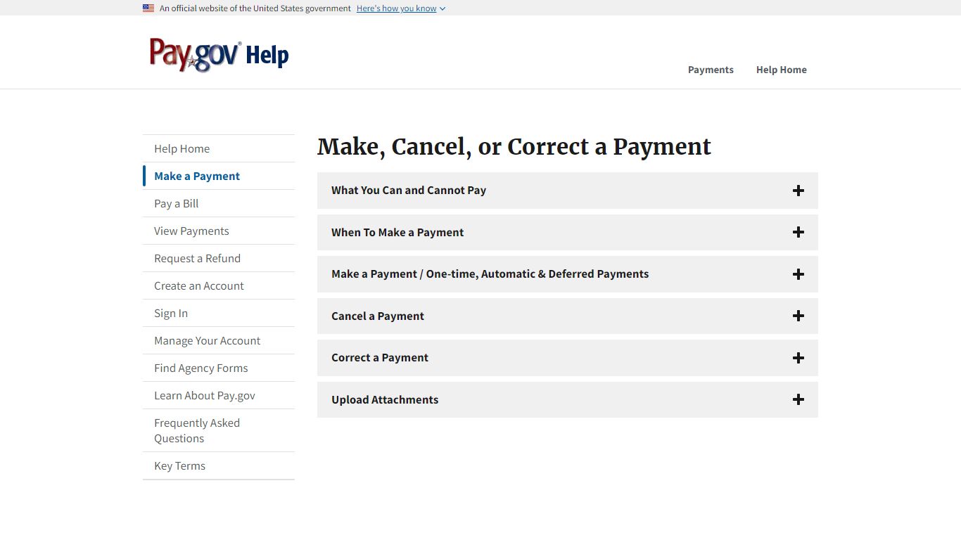 Payments - Pay.gov